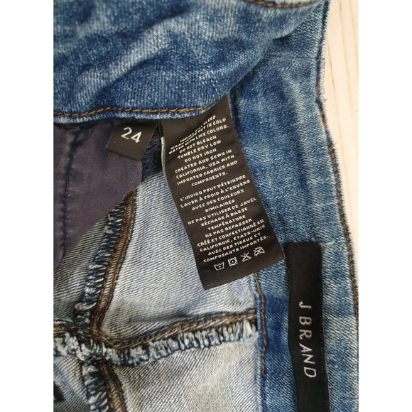 J Brand Natasha High Rise Skinny Jeans, Button Fly, Lovesick Light Wash, Size 24 - Picture 10 of 13